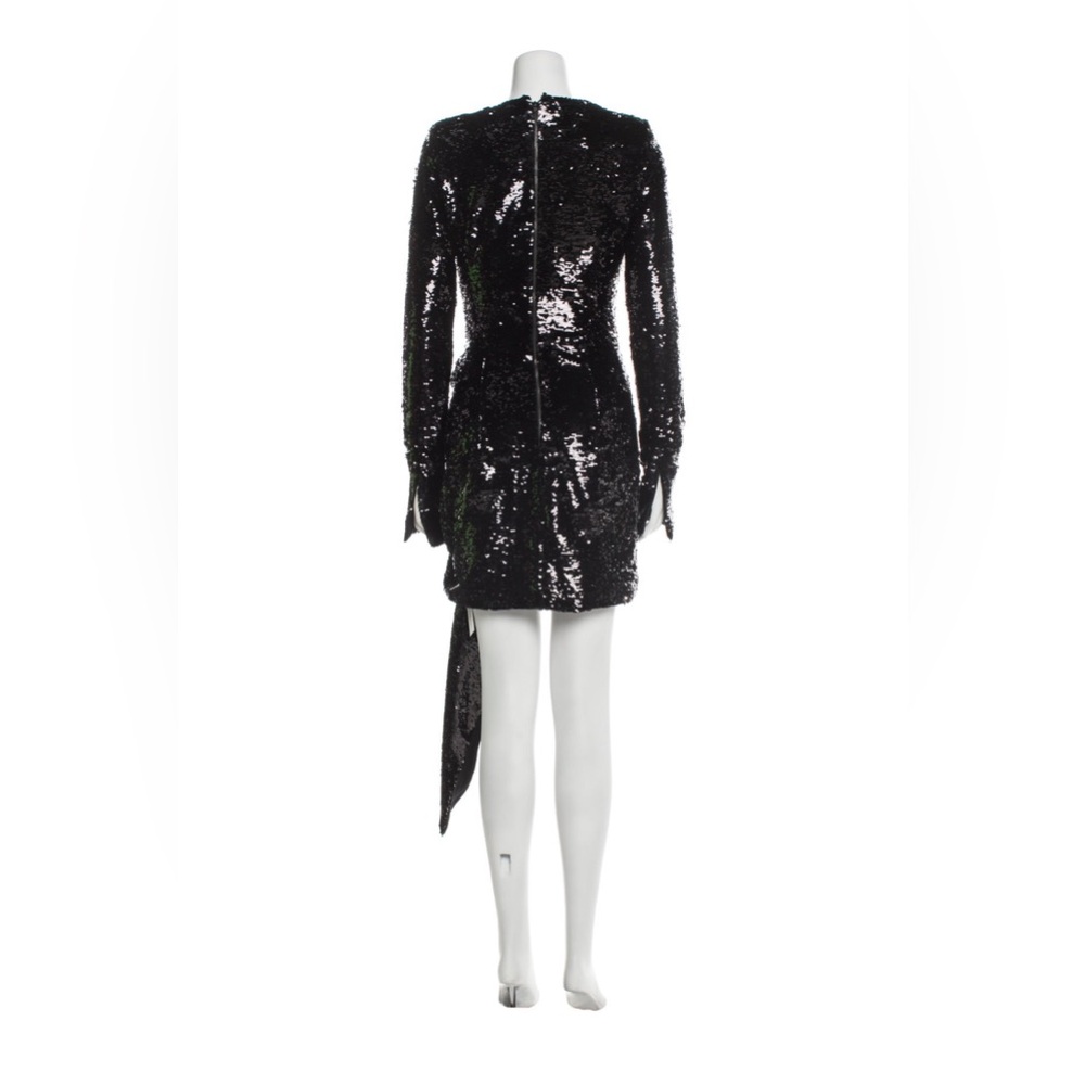 16ARLINGTON Black Sequin Ruched Dress. - Picture 2 of 9